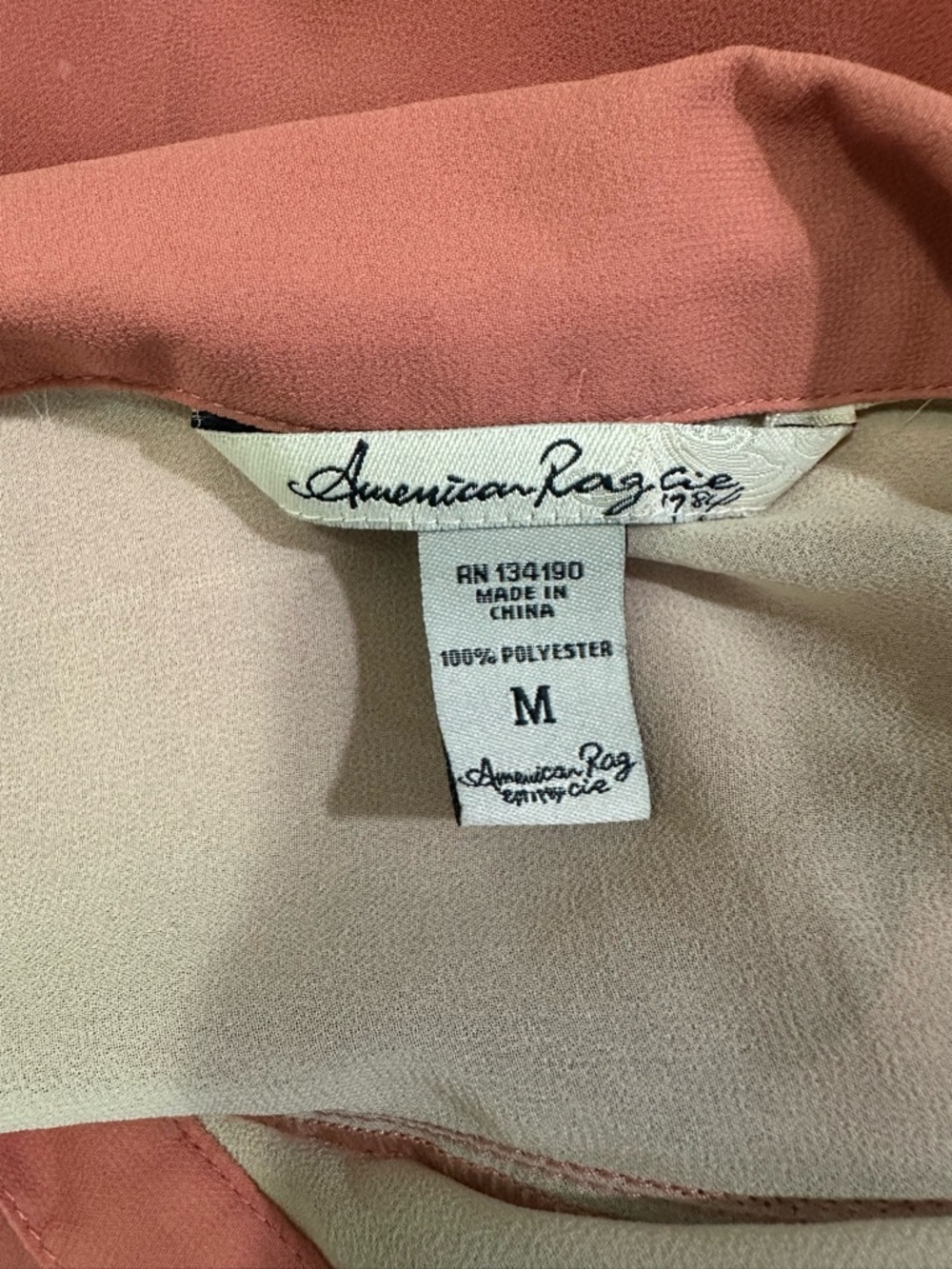American Rag Western Embroidered Button-Down Blouse - Sheer Sz M - Picture 5 of 6